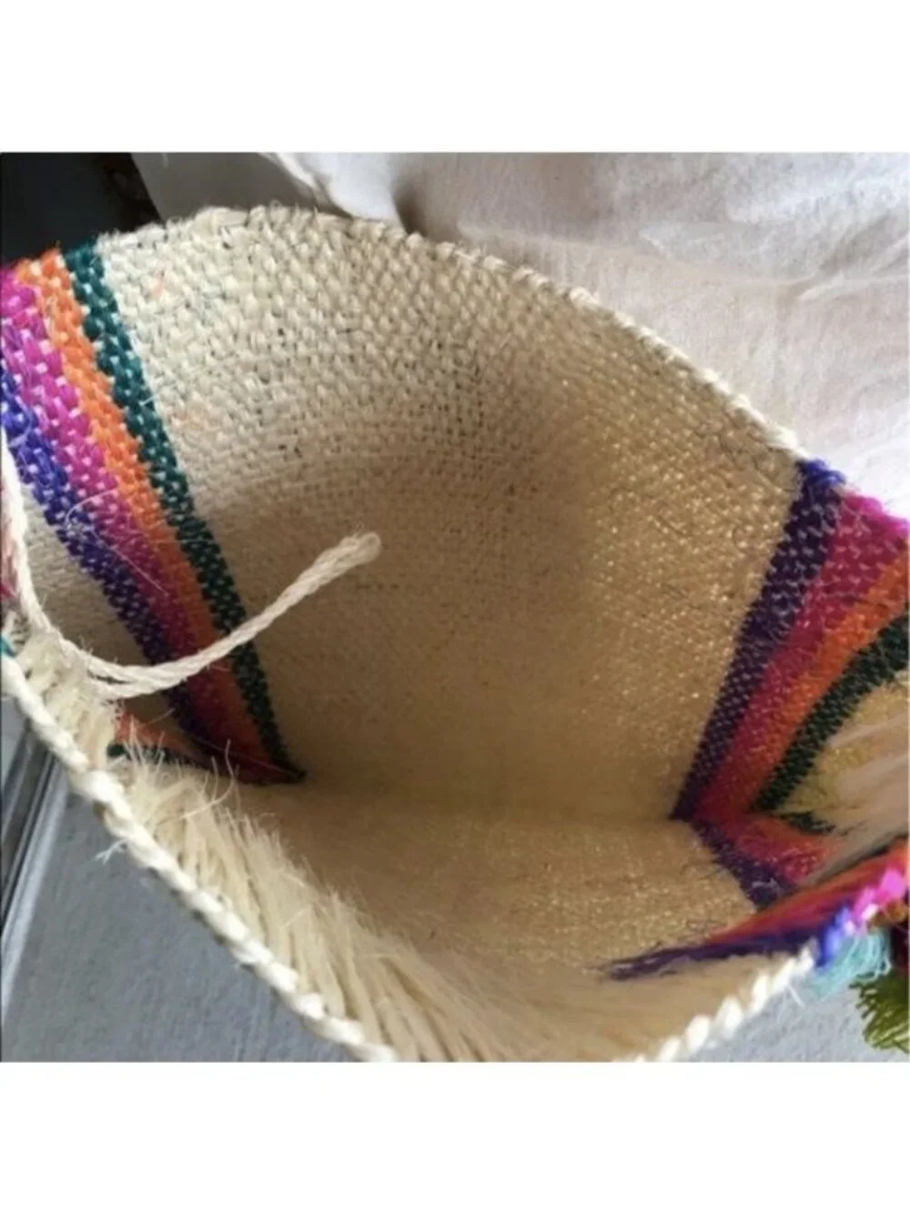 Palm Striped Tote Mexican Cross Body Shouler Carry